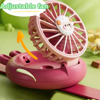 Rechargeable Kids' LED Cartoon Watch Fan