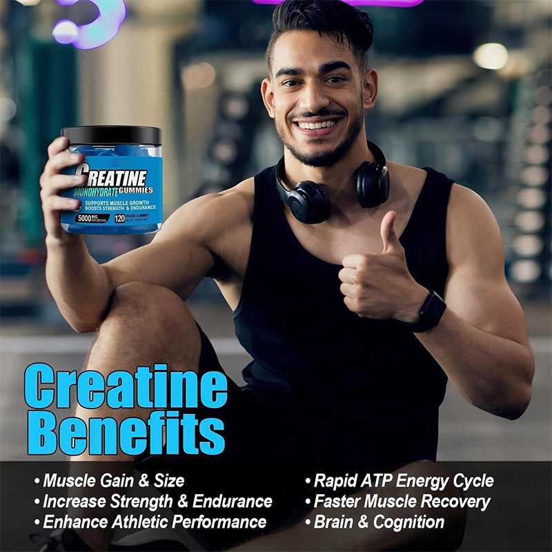 Gomas de Monohidrato de Creatina para Suporte Muscular (5000mg)