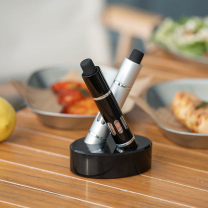 One-Handed Stainless Steel Thumb Press Spice Grinder Set