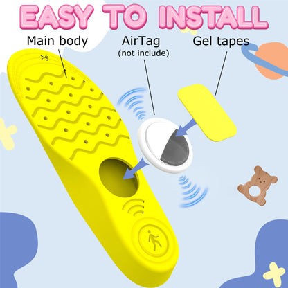 Shoe Insole with Hidden Air-Tag Holder