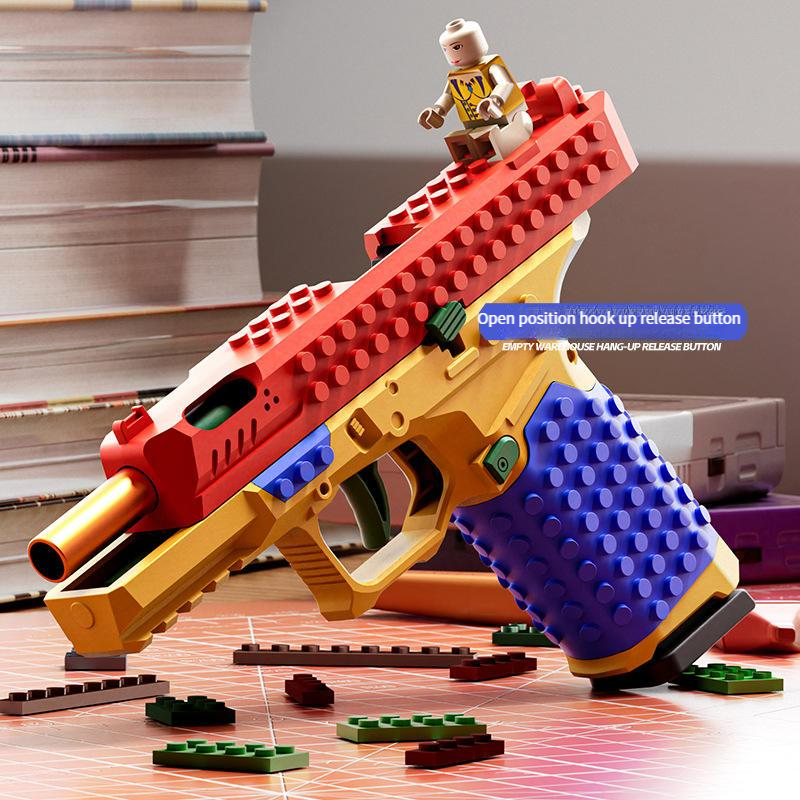 Build & Launch Block Shooter Toy Set – DIY Action Brick Gun