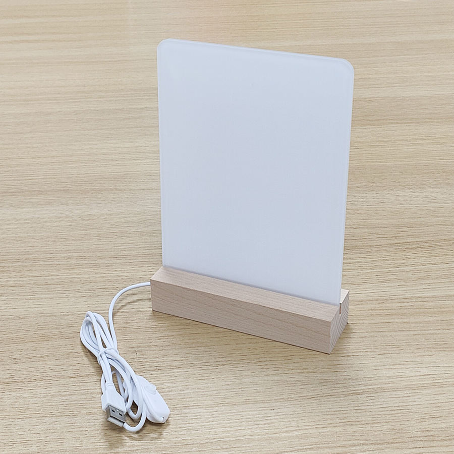 Luz Noturna Personalizada com Foto - Candeeiro de Secretária LED Acrílico Personalizado
