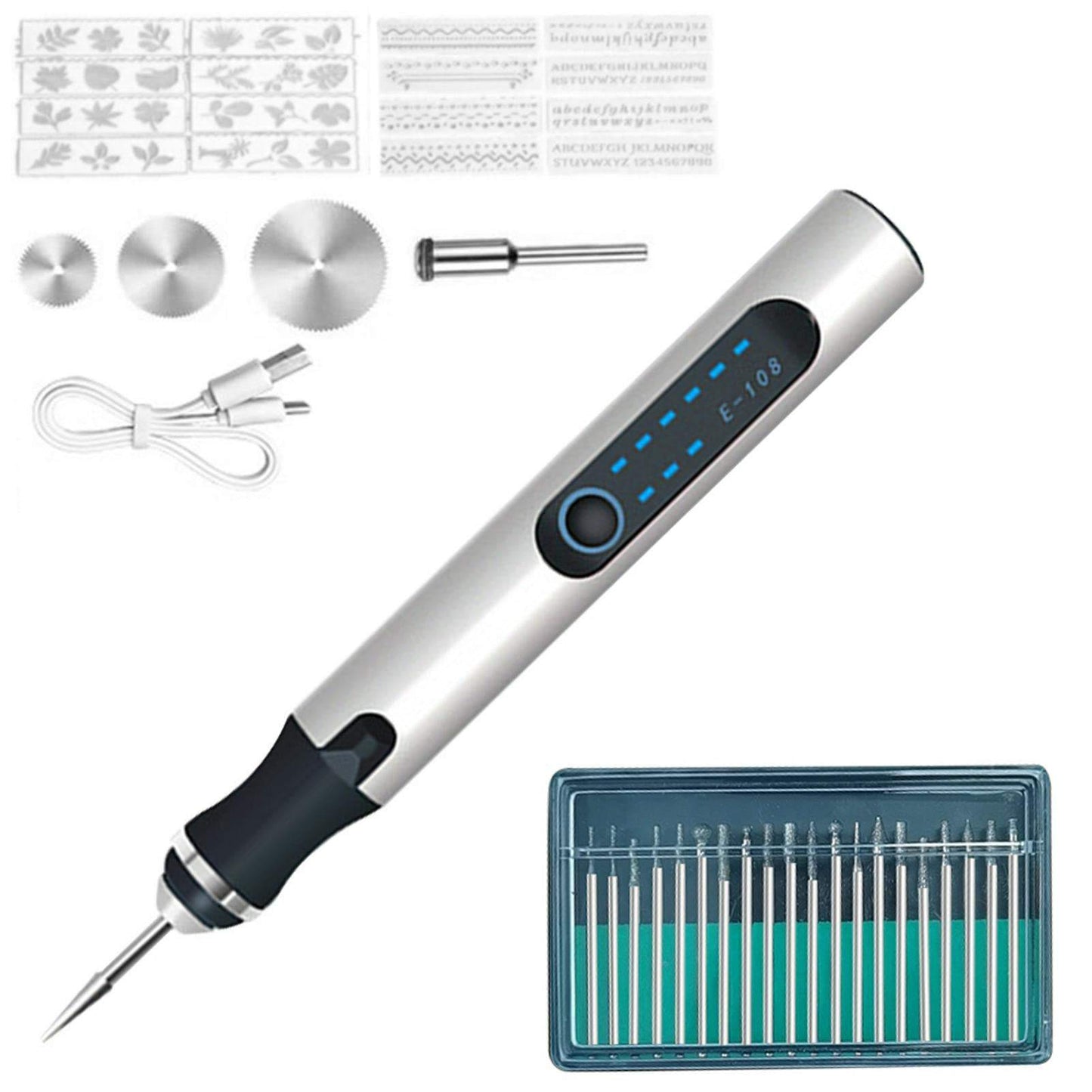 USB Charging Engraving Pen - Cordless Mini Engraver with 3-Speed Control for Metal, Glass, Wood, and Jewelry