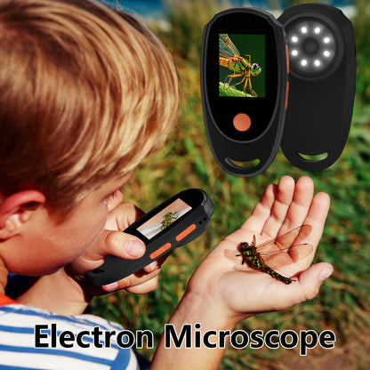 2-in-1 Handheld Digital Microscope & Kids' Camera – Portable USB STEM Learning Toy for Nature & Science