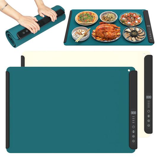 2025 Foldable Electric Food Warming Mat – Fast-Heating Silicone Warming Tray – Smart Temperature Control & Auto Shut-Off