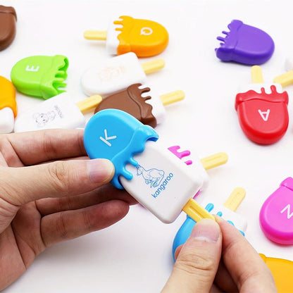 Set de juguetes para emparejar el alfabeto de helados Montessori