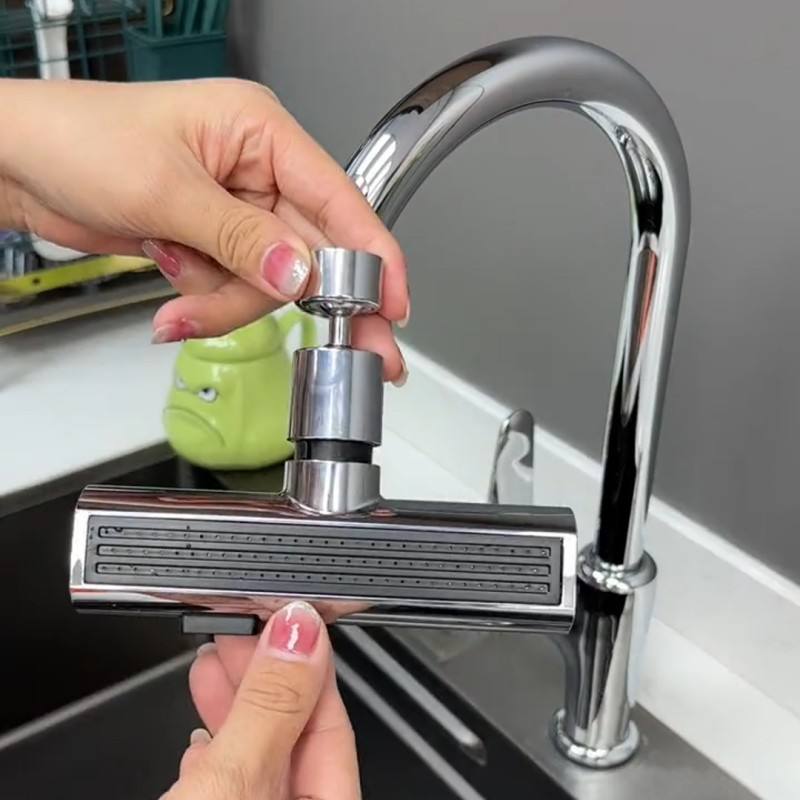 Boquilla de extensión de grifo giratoria universal con aireador a prueba de salpicaduras