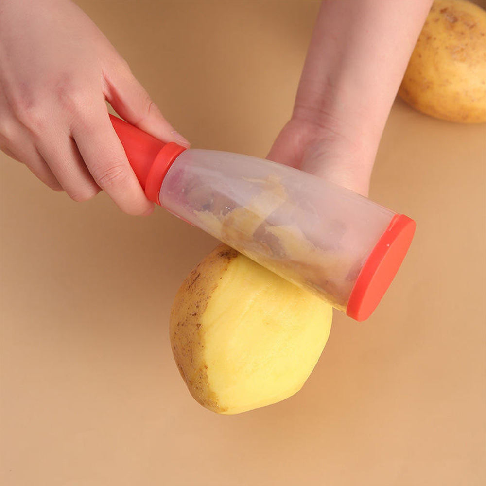 Descascador de Legumes e Frutas com Recipiente para Cascas Integrado