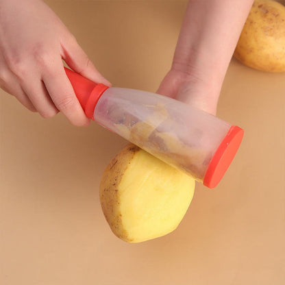 Descascador de Legumes e Frutas com Recipiente para Cascas Integrado