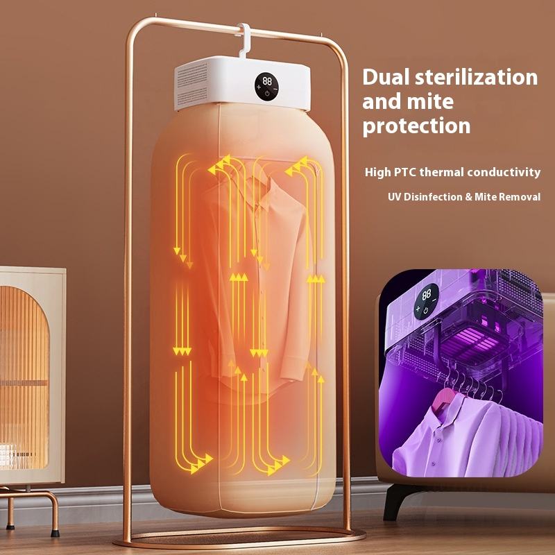 Secador Elétrico Portátil Dobrável – Mini Secador Inteligente de Viagem para Casa e Espaços Pequenos