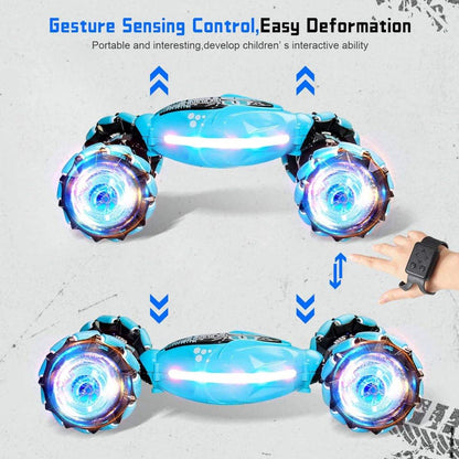 Carro de acrobacias RC – Controlo remoto e de movimento manual 4WD