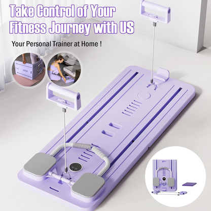 Pilates Board 8-in-1 Pilates Sliding Board - Multi-Purpose Foldable Pilates Reformer Board for Home Fitness, Strength Training & Body Sculpting