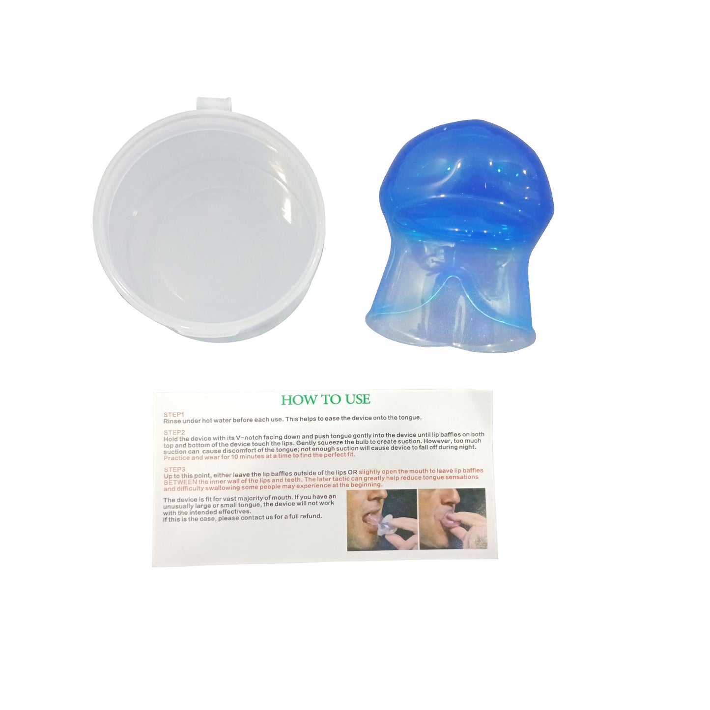 Boquilla antironquidos para retener la lengua