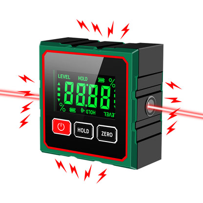 360° Magnetic Digital Angle Finder with Electronic Laser | Rechargeable Inclinometer Level Box