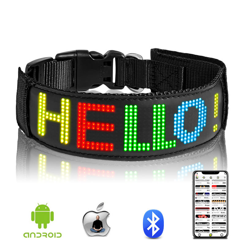 Programmable Waterproof LED Dog Collar Light – USB Rechargeable