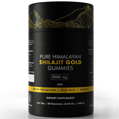 Gomitas orgánicas de Shilajit del Himalaya