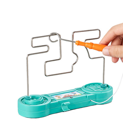 Jogo Labirinto Elétrico de Toque Inteligente Clássico - Brinquedo de Treino de Paciência e Foco para Crianças