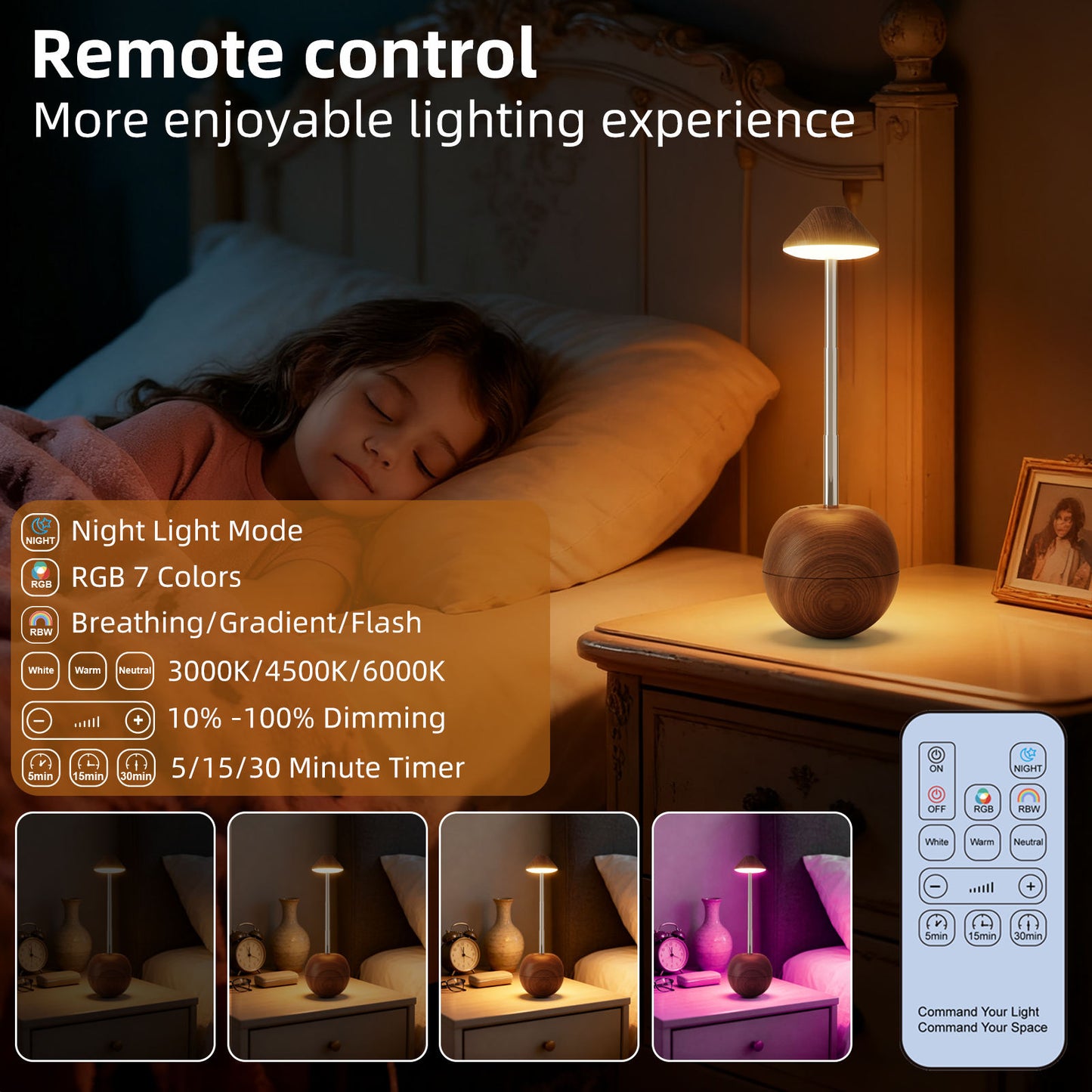 Lámpara RGB interactiva tipo vaso – Luz de escritorio que cambia de color, divertida y funcional – Recargable por USB y portátil