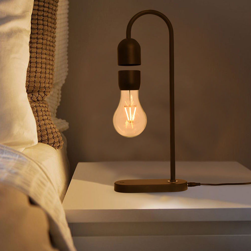 Candeeiro de Secretária Minimalista com Lâmpada Exposta