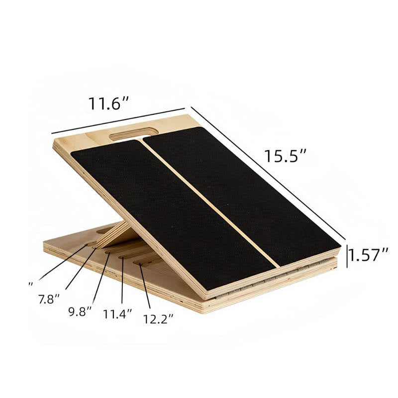 Adjustable Wooden Calf Stretch Slant Board (5 Levels)