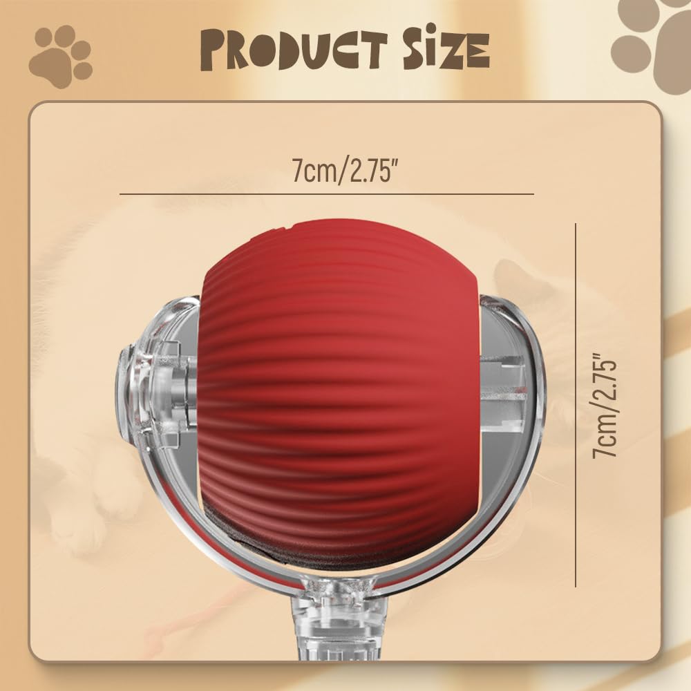 Bola de Brinquedo Automática Interativa para Cão e Gato - Recarregável, Mastigável, Auto-Rolante