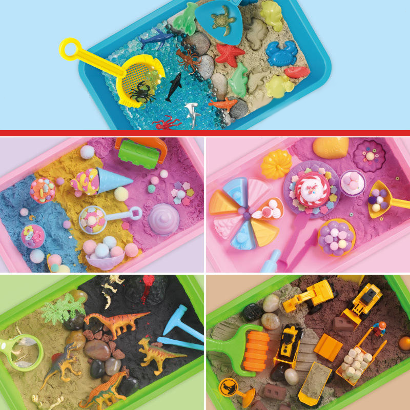 Juego de caja de arena sensorial para niños
