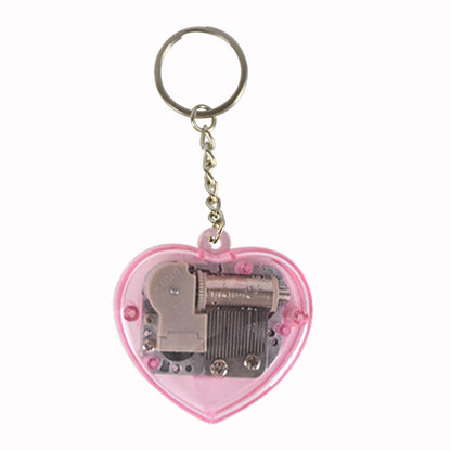 Collar con colgante de caja de música y minillaveo (accesorio de regalo de acrílico)
