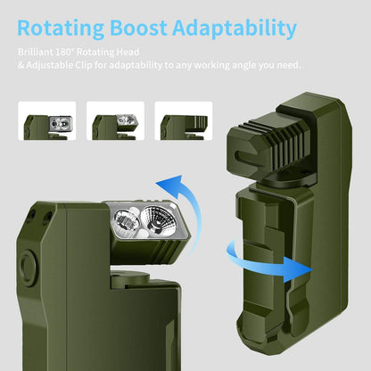 Portable Mini EDC Flashlight with Magnetic Base & Rotating Head