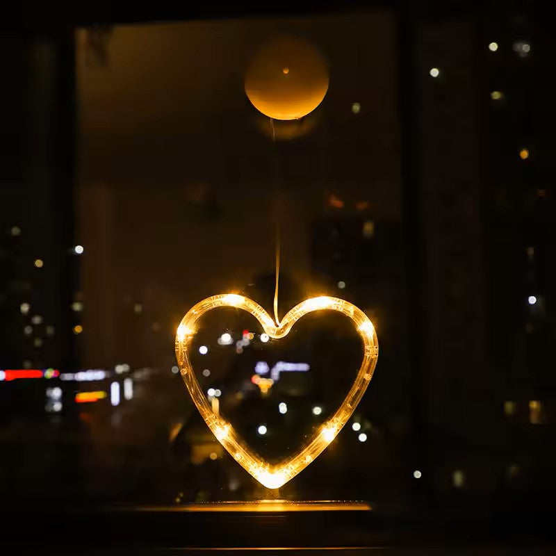 Luzes de Fada de Natal – Luzes Solares LED em Cortina de Estrelas e Luas