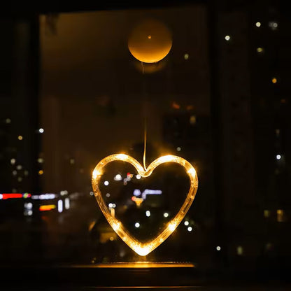 Luzes de Fada de Natal – Luzes Solares LED em Cortina de Estrelas e Luas