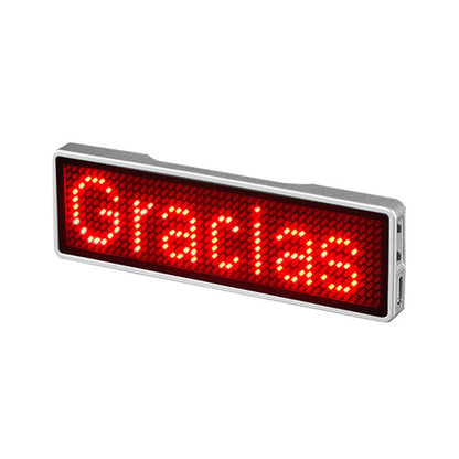 Distintivo LED programable recargable por USB