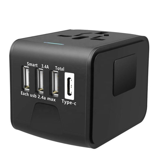 Universal Travel Adapter with 4 USB & Type-C Port