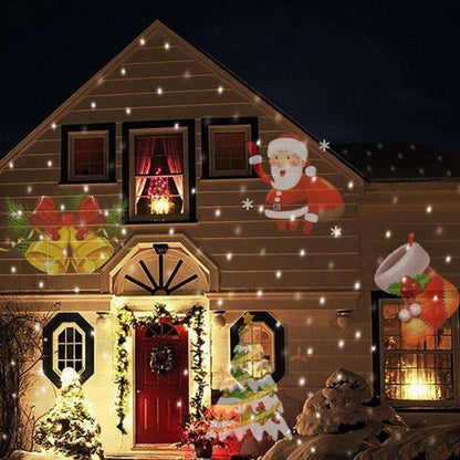 Outdoor Holiday Projector LED Light – 12 Interchangeable Slides for Christmas, Halloween, Easter, New Year & Seasonal Party Decorations, Waterproof Projection Lamp