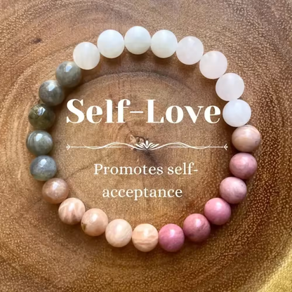 Natural Crystal Healing Bead Bracelet – Handcrafted Lucky Charm Cord
