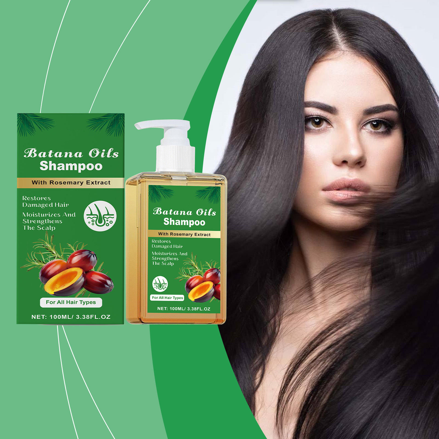 Shampoo Revitalizante de Óleo de Batana e Alecrim