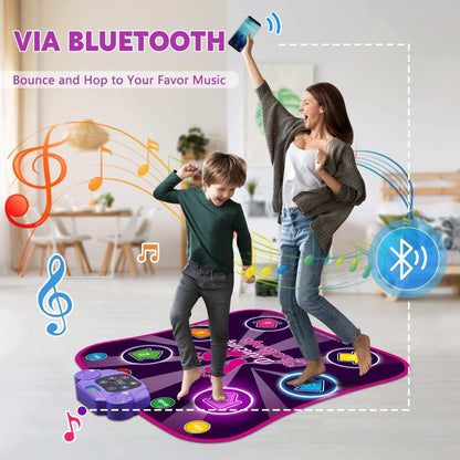 Alfombra de baile interactiva Bluetooth para niños – Juego musical plegable para suelo