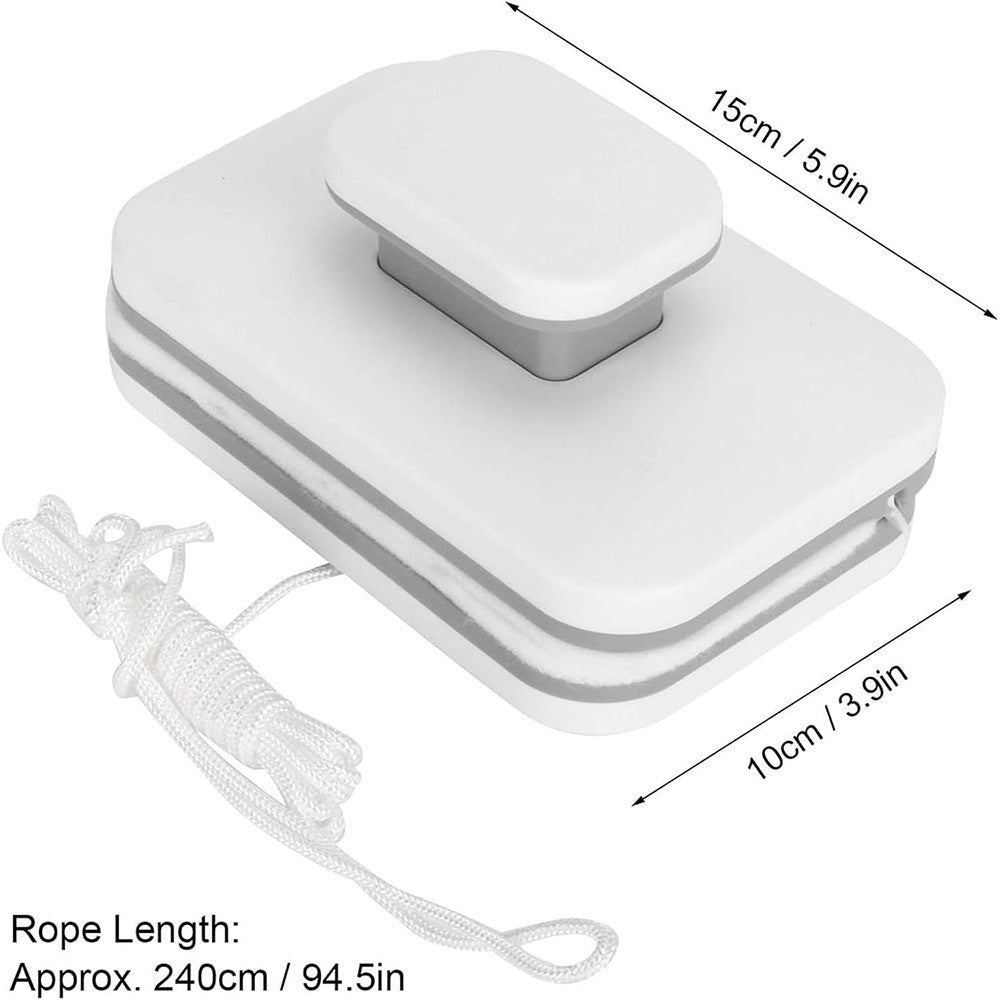 Double-Sided Magnetic Window Cleaner – Glass Wiper with Safety Rope for High-Rise & Glazed Windows