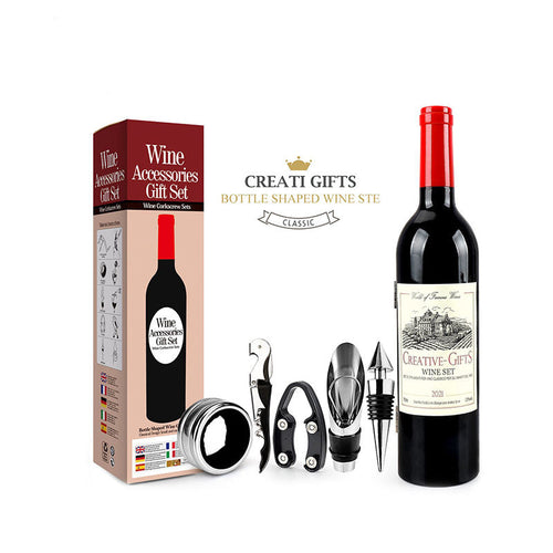 Wine Bottle Shaped Wine Opener Gift Set