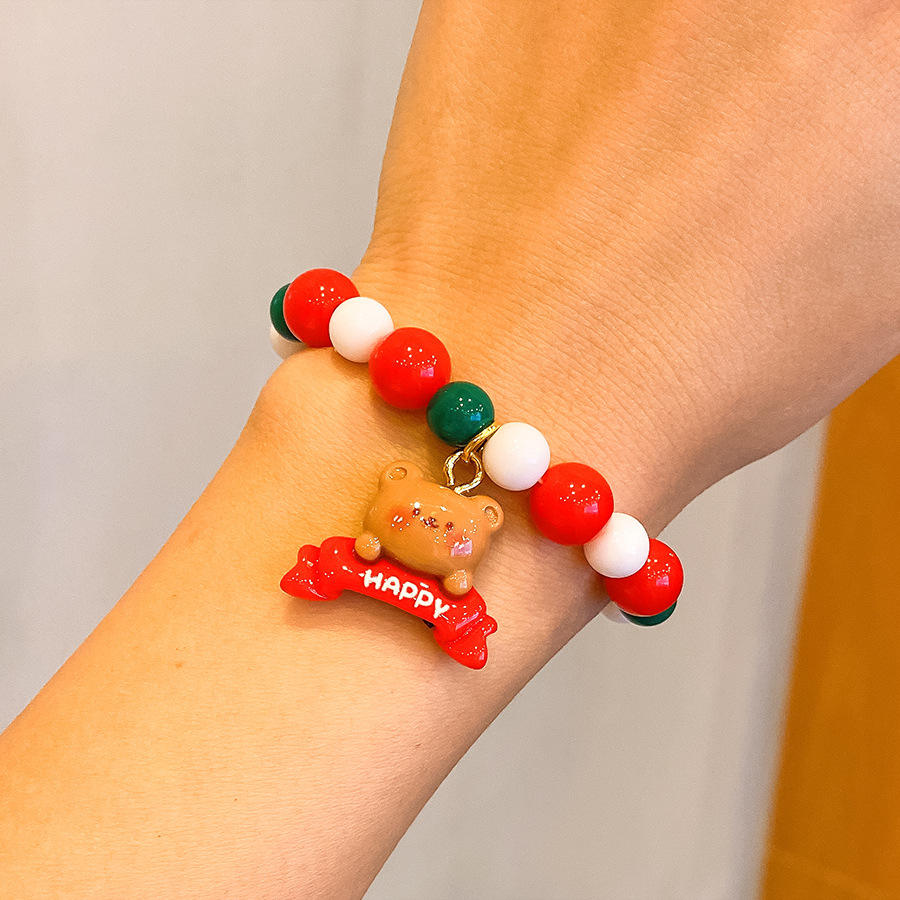 Handmade Christmas Beaded Bracelet Set