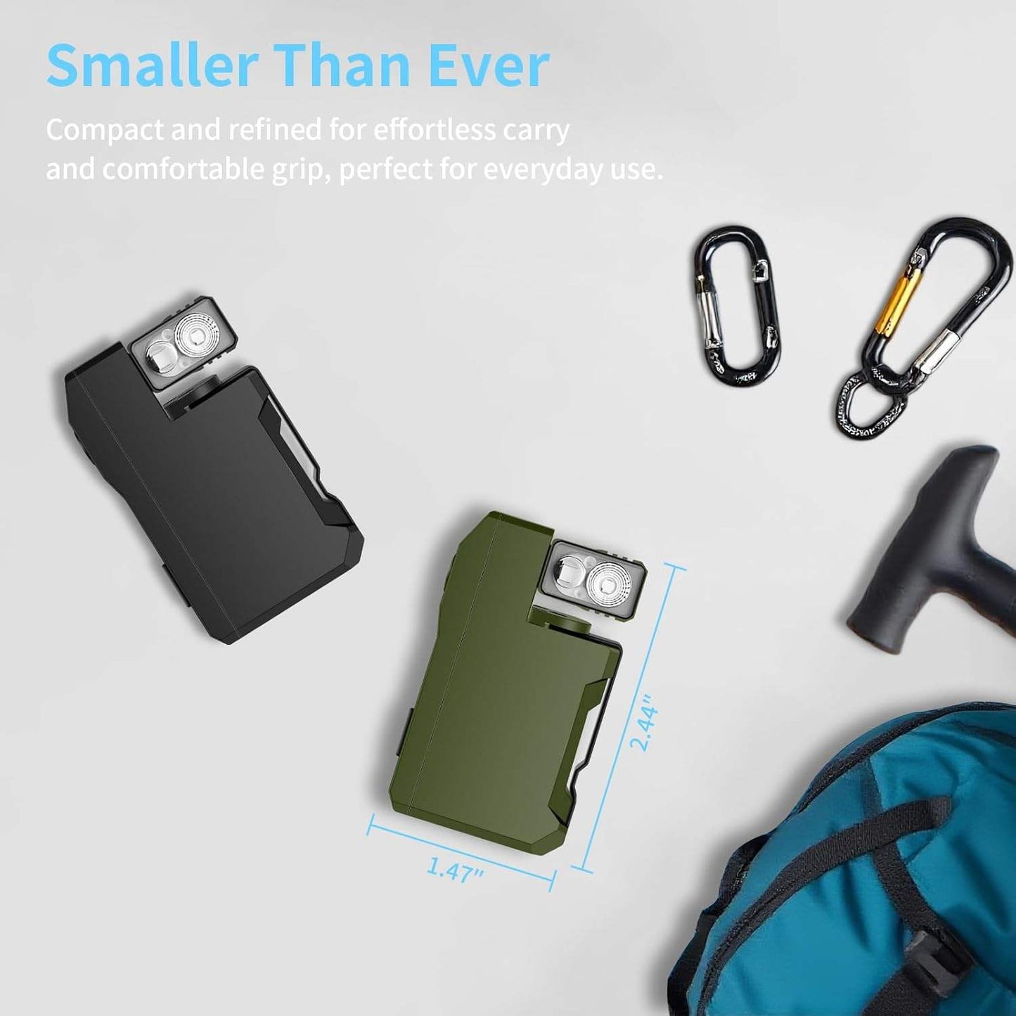Portable Mini EDC Flashlight with Magnetic Base & Rotating Head