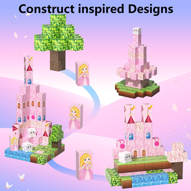 Princess Castle Magnetic Building Block Set
