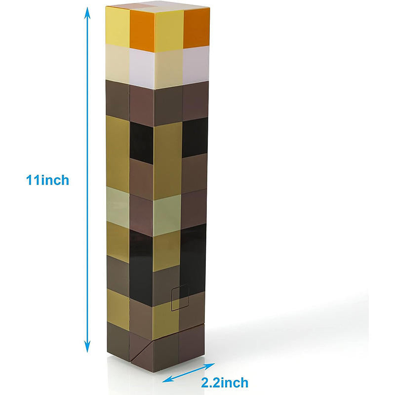 Antorcha LED que cambia de color inspirada en Minecraft – Luz nocturna recargable por USB para montar en la pared