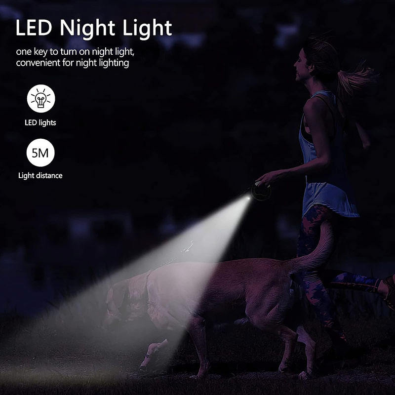 Rechargeable LED Retractable Dog Leash