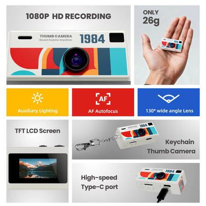 Mini Digital Camera with 0.96 Inch Screen – Portable 1080P Micro Camcorder for Travel & Gifts