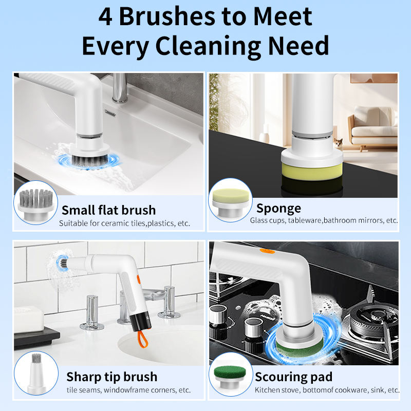 4-in-1 Electric Rotating Cleaning Brush