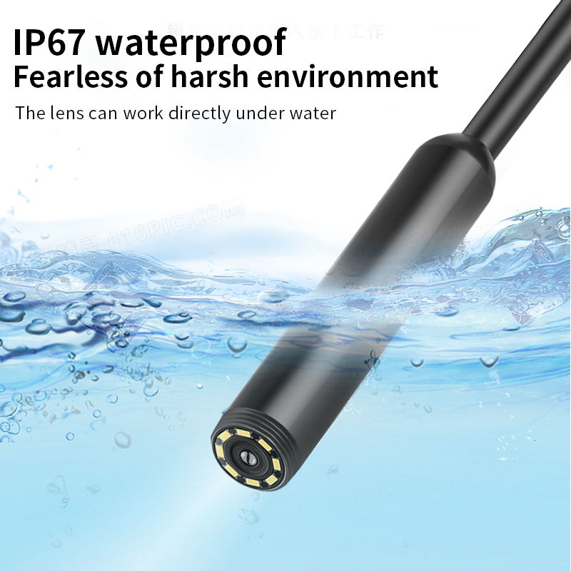 Borescope Camera 3-in-1 USB Type-C Endoscope – 1080P HD 8mm Inspection Camera, IP67 Waterproof Snake Camera for Android, Windows & Mac