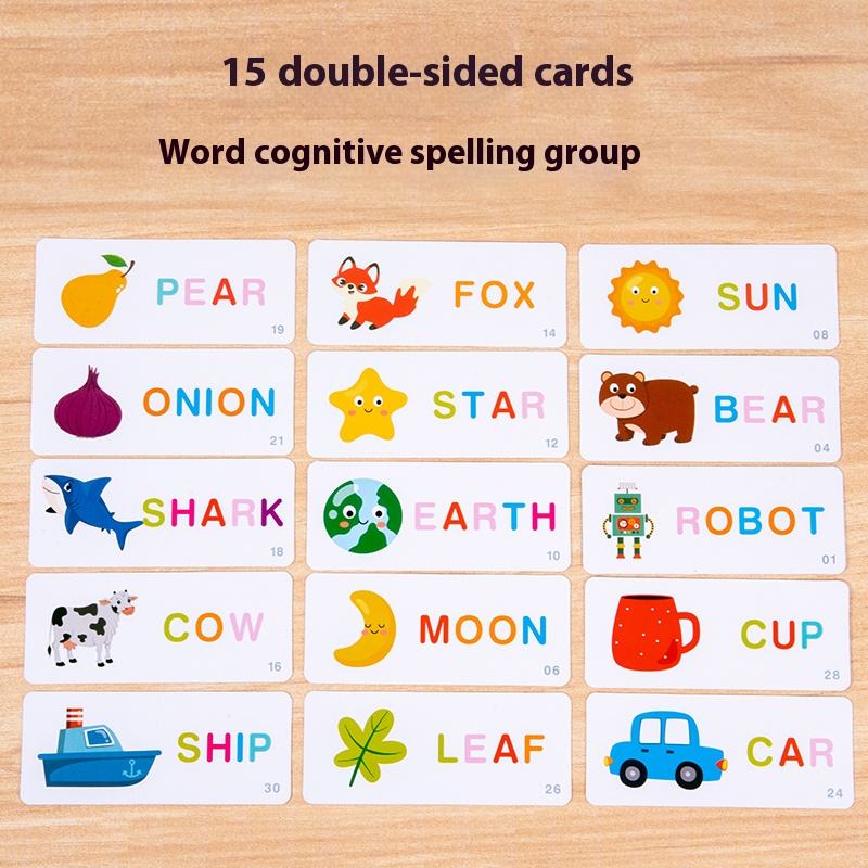 Caixa de Quebra-Cabeça de Classificação do Alfabeto Montessori – Brinquedo Educativo Cognitivo em Madeira
