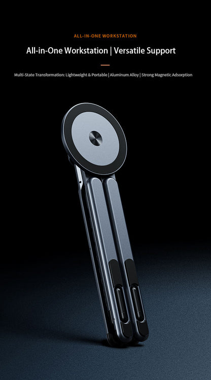 Suporte Ajustável de Alumínio para Portátil – Elevador Portátil Ergonómico Multi-Ângulo para MacBook e PC