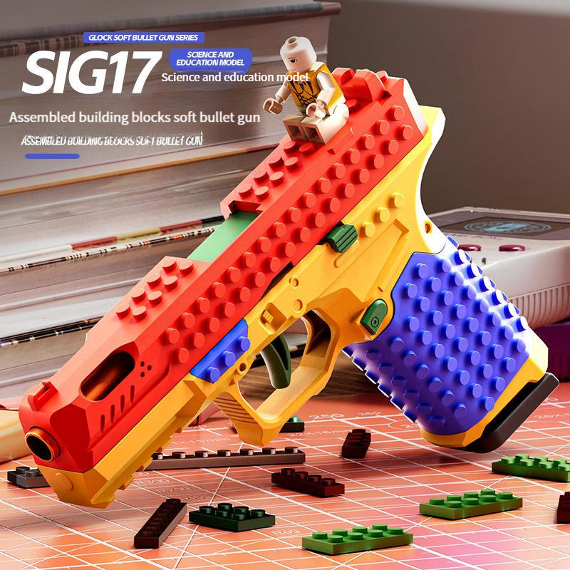 Build & Launch Block Shooter Toy Set – DIY Action Brick Gun
