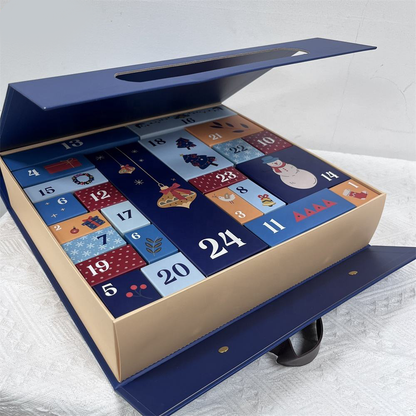 Caja de calendario de adviento de Navidad - Cajas de regalo para la cuenta regresiva de las fiestas DIY